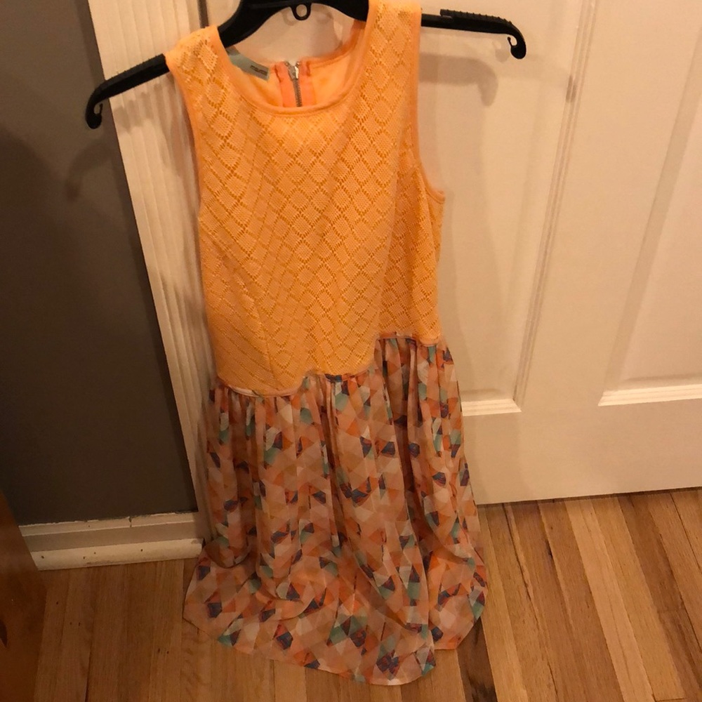 Thick strap, bright colored dress